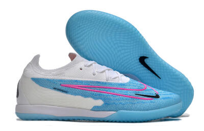 Nike Phantom GX Elite IC Indoor & Futsal Soccer Shoes - Blue/White/Pink