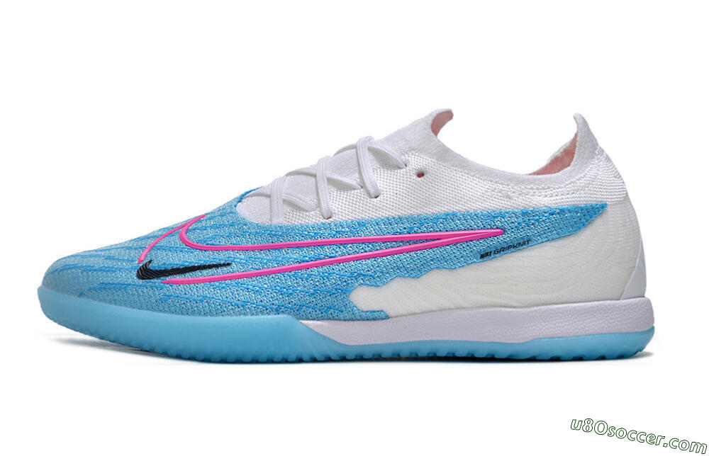 Nike Phantom GX Elite IC Indoor & Futsal Soccer Shoes - Blue/White/Pink 2