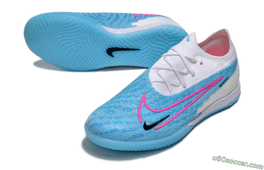 Nike Phantom GX Elite IC Indoor & Futsal Soccer Shoes - Blue/White/Pink 3