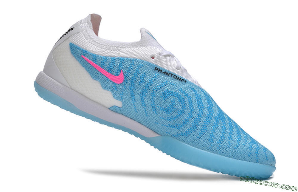 Nike Phantom GX Elite IC Indoor & Futsal Soccer Shoes - Blue/White/Pink 4