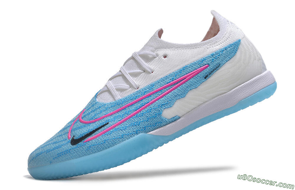 Nike Phantom GX Elite IC Indoor & Futsal Soccer Shoes - Blue/White/Pink 5