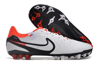 Nike Tiempo Legend 10 Academy AG Artificial Grass Soccer Cleats - White/Black/Red