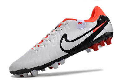Nike Tiempo Legend 10 Academy AG Artificial Grass Soccer Cleats - White/Black/Red