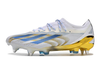 Adidas X Crazyfast.1 SG Soft Ground Soccer Cleats - White/Blue/Gold
