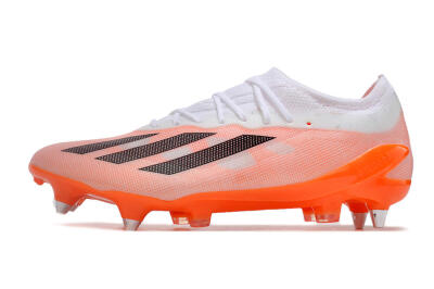 Adidas X Crazyfast.1 SG Soft Ground Soccer Cleats - White/Orange/Black