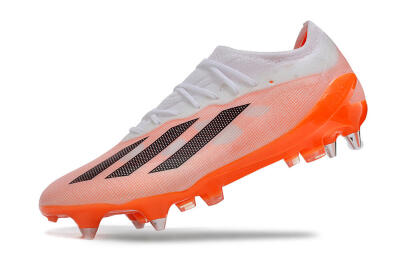 Adidas X Crazyfast.1 SG Soft Ground Soccer Cleats - White/Orange/Black