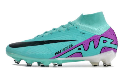 Nike Air Zoom Mercurial Superfly 9 Elite AG Artificial Grass Soccer Cleats - Blue/Purple/Black