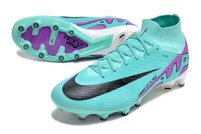 Nike Air Zoom Mercurial Superfly 9 Elite AG Artificial Grass Soccer Cleats - Blue/Purple/Black