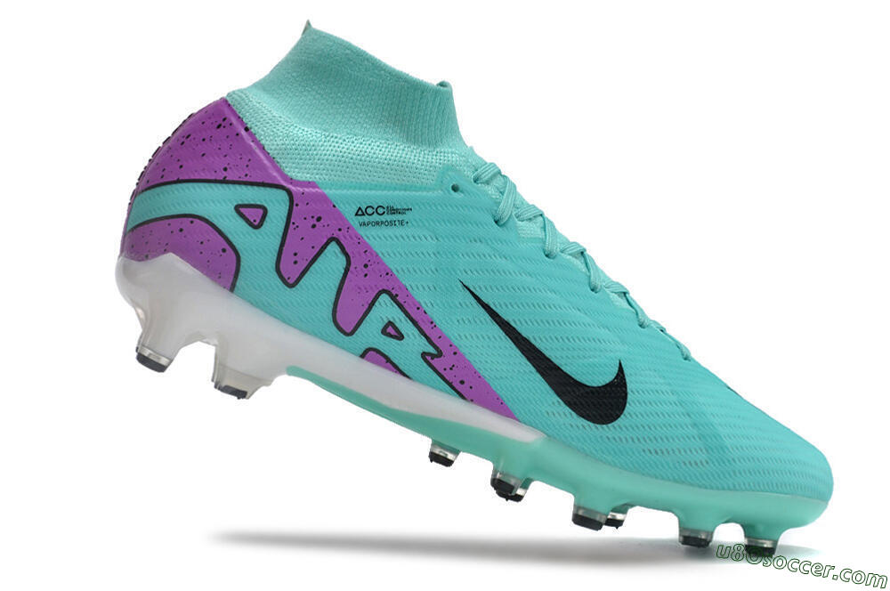 Nike Air Zoom Mercurial Superfly 9 Elite AG Artificial Grass Soccer Cleats - Blue/Purple/Black 4