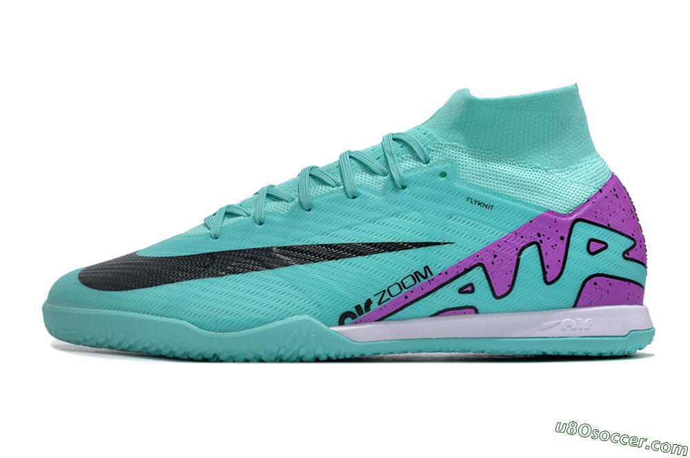 Nike Air Zoom Mercurial Superfly 9 Elite IC Indoor & Futsal Soccer Shoes - Blue/Purple/Black 2