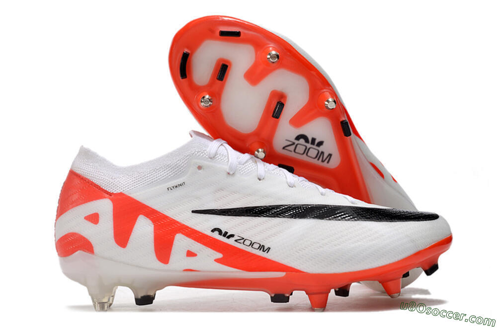 Nike Air Zoom Mercurial Vapor 15 Elite SG Soft Ground Soccer Cleats - White/Black/Red 1
