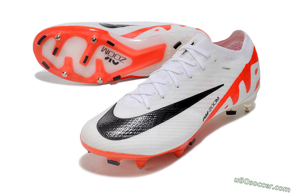 Nike Air Zoom Mercurial Vapor 15 Elite SG Soft Ground Soccer Cleats - White/Black/Red 3