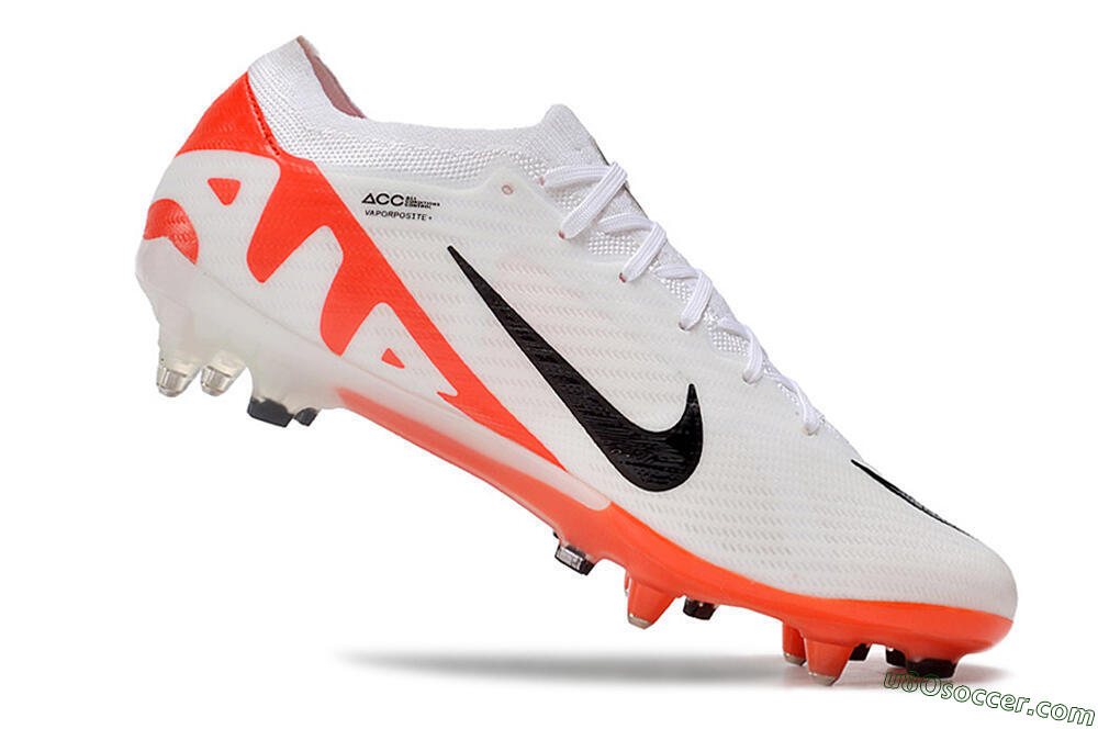 Nike Air Zoom Mercurial Vapor 15 Elite SG Soft Ground Soccer Cleats - White/Black/Red 4