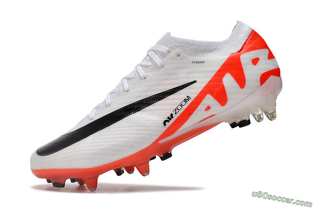 Nike Air Zoom Mercurial Vapor 15 Elite SG Soft Ground Soccer Cleats - White/Black/Red 5