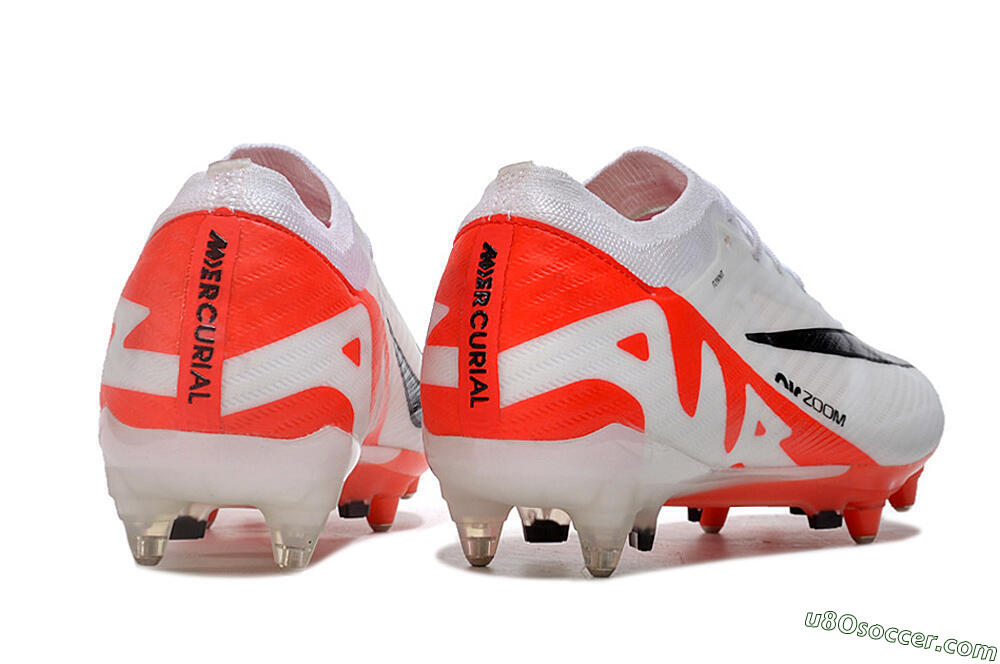 Nike Air Zoom Mercurial Vapor 15 Elite SG Soft Ground Soccer Cleats - White/Black/Red 6