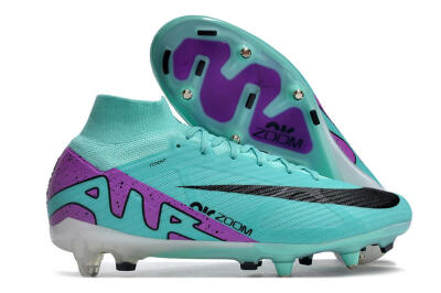 Nike Air Zoom Mercurial Superfly 9 Elite SG Soft Ground Soccer Cleats - Blue/Purple/Black
