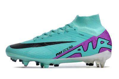 Nike Air Zoom Mercurial Superfly 9 Elite SG Soft Ground Soccer Cleats - Blue/Purple/Black