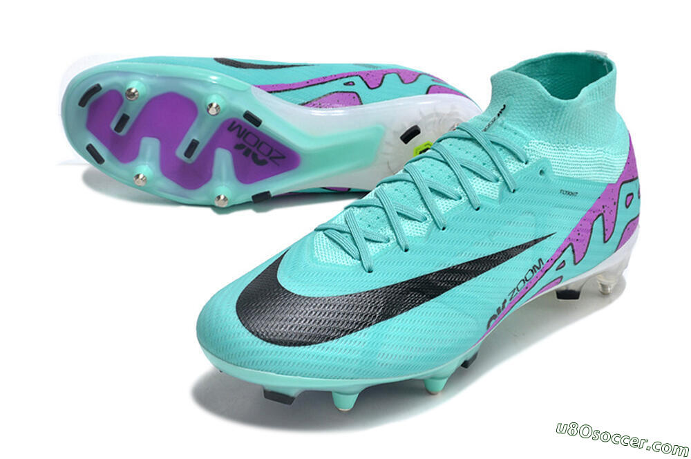 Nike Air Zoom Mercurial Superfly 9 Elite SG Soft Ground Soccer Cleats - Blue/Purple/Black 3