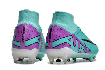 Nike Air Zoom Mercurial Superfly 9 Elite SG Soft Ground Soccer Cleats - Blue/Purple/Black