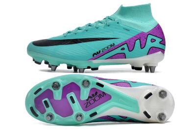 Nike Air Zoom Mercurial Superfly 9 Elite SG Soft Ground Soccer Cleats - Blue/Purple/Black
