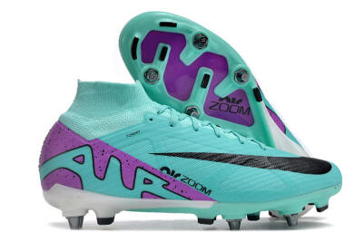 Nike Air Zoom Mercurial Superfly 9 Elite SG Soft Ground Soccer Cleats - Blue/Purple/Black