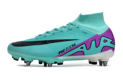 Nike Air Zoom Mercurial Superfly 9 Elite SG Soft Ground Soccer Cleats - Blue/Purple/Black