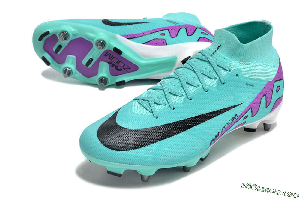 Nike Air Zoom Mercurial Superfly 9 Elite SG Soft Ground Soccer Cleats - Blue/Purple/Black 3