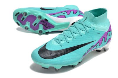 Nike Air Zoom Mercurial Superfly 9 Elite SG Soft Ground Soccer Cleats - Blue/Purple/Black