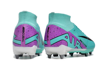 Nike Air Zoom Mercurial Superfly 9 Elite SG Soft Ground Soccer Cleats - Blue/Purple/Black