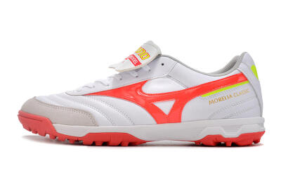 Mizuno Morelia Classic TF Artificial Turf Soccer Shoes - White/Red/Green
