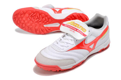 Mizuno Morelia Classic TF Artificial Turf Soccer Shoes - White/Red/Green