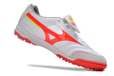 Mizuno Morelia Classic TF Artificial Turf Soccer Shoes - White/Red/Green
