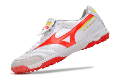 Mizuno Morelia Classic TF Artificial Turf Soccer Shoes - White/Red/Green