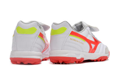 Mizuno Morelia Classic TF Artificial Turf Soccer Shoes - White/Red/Green