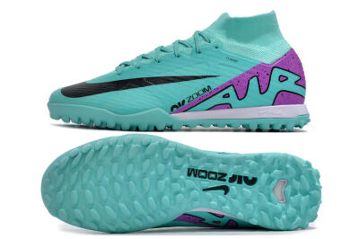 Nike Air Zoom Mercurial Superfly 9 Elite TF Artificial Turf Soccer Shoes - Blue/Black/Purple