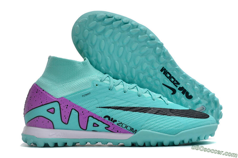 Nike Air Zoom Mercurial Superfly 9 Elite TF Artificial Turf Soccer Shoes - Blue/Black/Purple 1