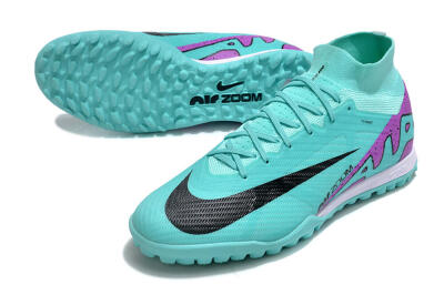 Nike Air Zoom Mercurial Superfly 9 Elite TF Artificial Turf Soccer Shoes - Blue/Black/Purple