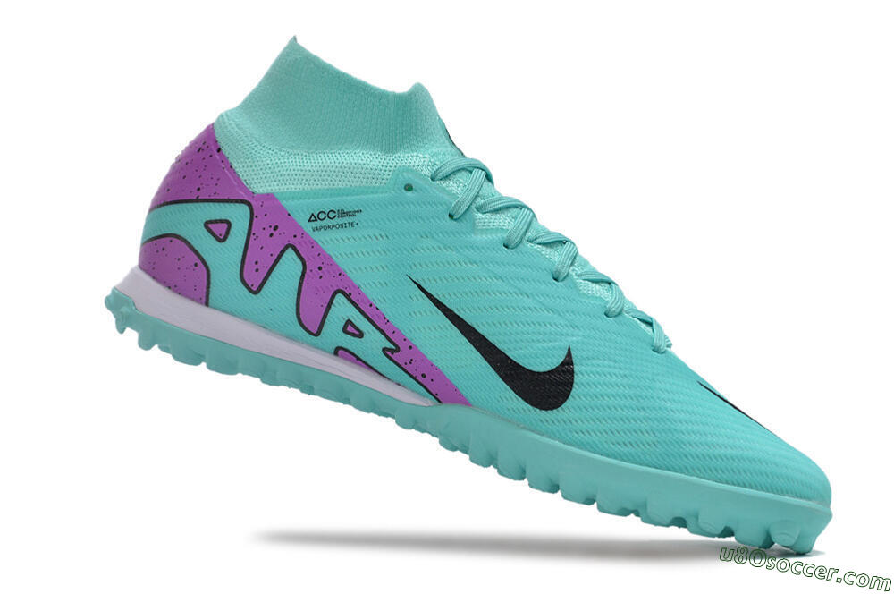 Nike Air Zoom Mercurial Superfly 9 Elite TF Artificial Turf Soccer Shoes - Blue/Black/Purple 4
