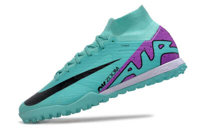 Nike Air Zoom Mercurial Superfly 9 Elite TF Artificial Turf Soccer Shoes - Blue/Black/Purple