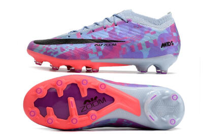 Nike Air Zoom Mercurial Vapor 15 Elite AG Artificial Grass Soccer Cleats - Blue/Purple/Pink