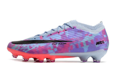 Nike Air Zoom Mercurial Vapor 15 Elite AG Artificial Grass Soccer Cleats - Blue/Purple/Pink
