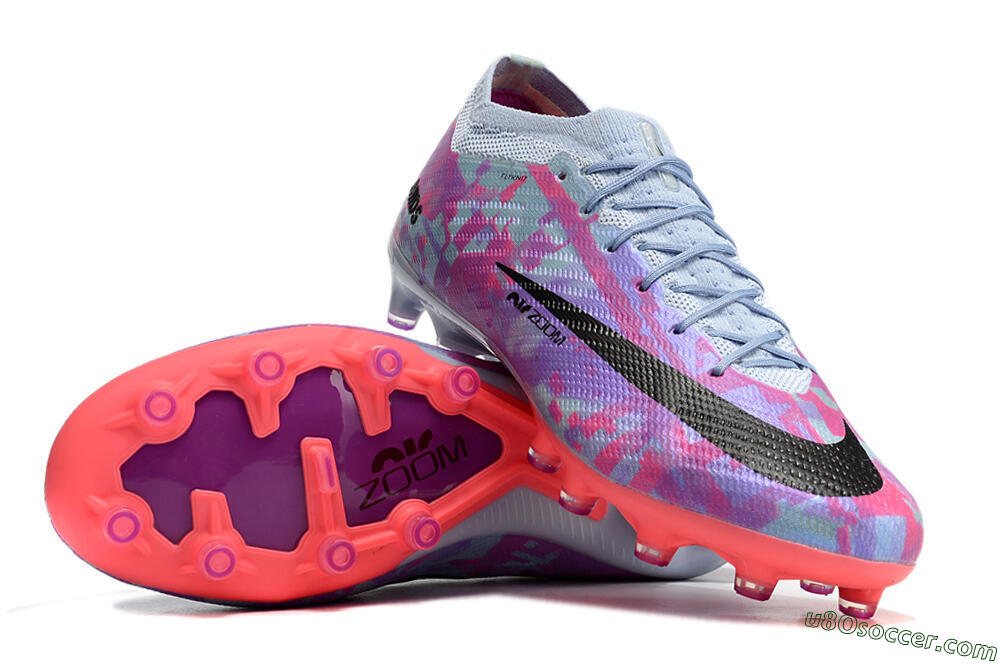 Nike Air Zoom Mercurial Vapor 15 Elite AG Artificial Grass Soccer Cleats - Blue/Purple/Pink 4