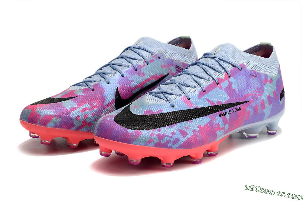 Nike Air Zoom Mercurial Vapor 15 Elite AG Artificial Grass Soccer Cleats - Blue/Purple/Pink 5