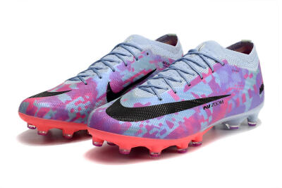 Nike Air Zoom Mercurial Vapor 15 Elite AG Artificial Grass Soccer Cleats - Blue/Purple/Pink