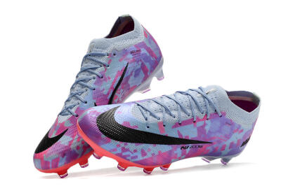 Nike Air Zoom Mercurial Vapor 15 Elite AG Artificial Grass Soccer Cleats - Blue/Purple/Pink