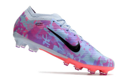 Nike Air Zoom Mercurial Vapor 15 Elite AG Artificial Grass Soccer Cleats - Blue/Purple/Pink