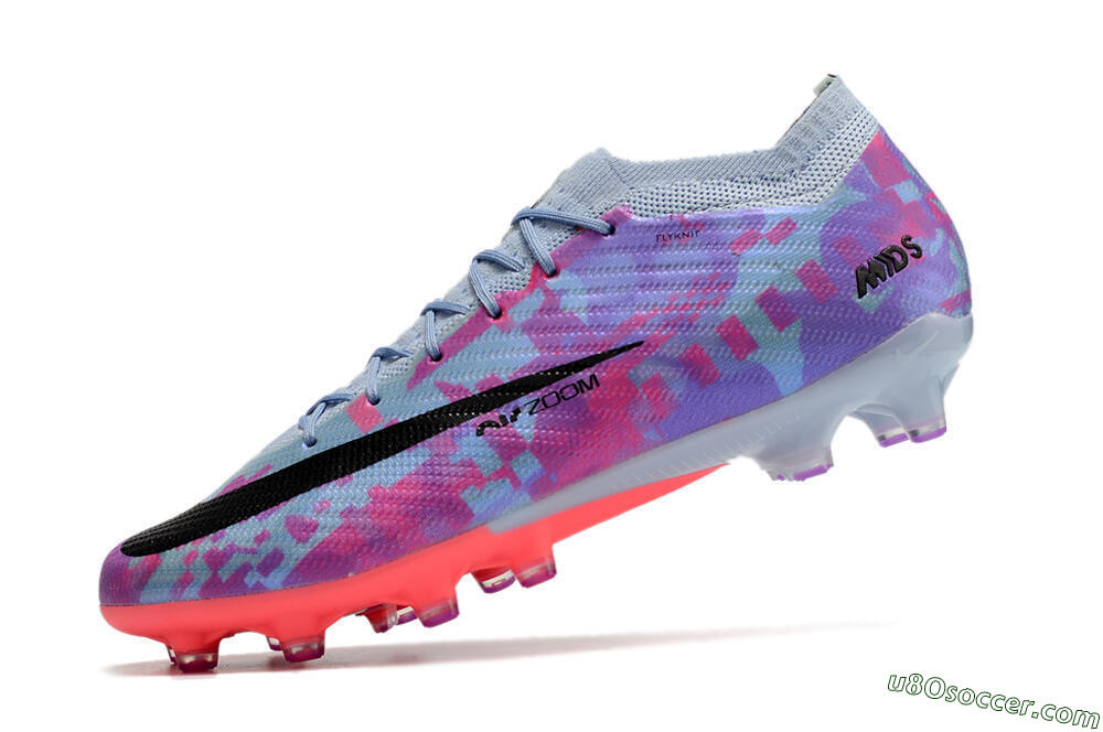 Nike Air Zoom Mercurial Vapor 15 Elite AG Artificial Grass Soccer Cleats - Blue/Purple/Pink 8