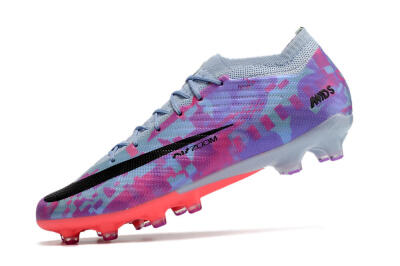 Nike Air Zoom Mercurial Vapor 15 Elite AG Artificial Grass Soccer Cleats - Blue/Purple/Pink