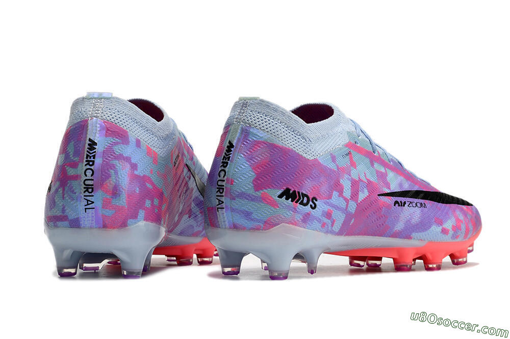 Nike Air Zoom Mercurial Vapor 15 Elite AG Artificial Grass Soccer Cleats - Blue/Purple/Pink 9