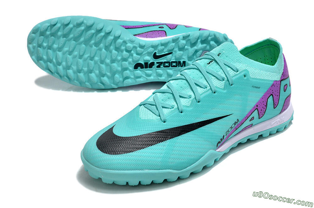 Nike Air Zoom Mercurial Vapor 15 Elite TF Artificial Turf Soccer Shoes - Blue/Black/Purple 3